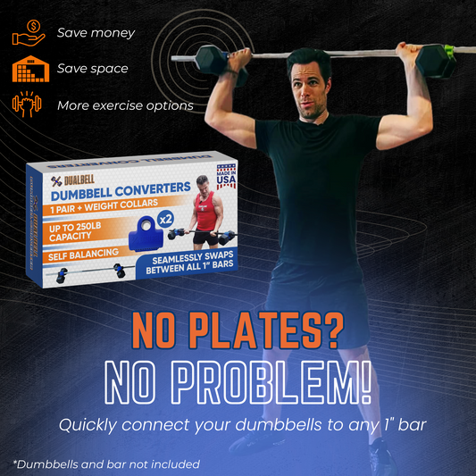 Dualbell Pair & Weight Clamps Bundle- Dumbbell to Barbell Connectors