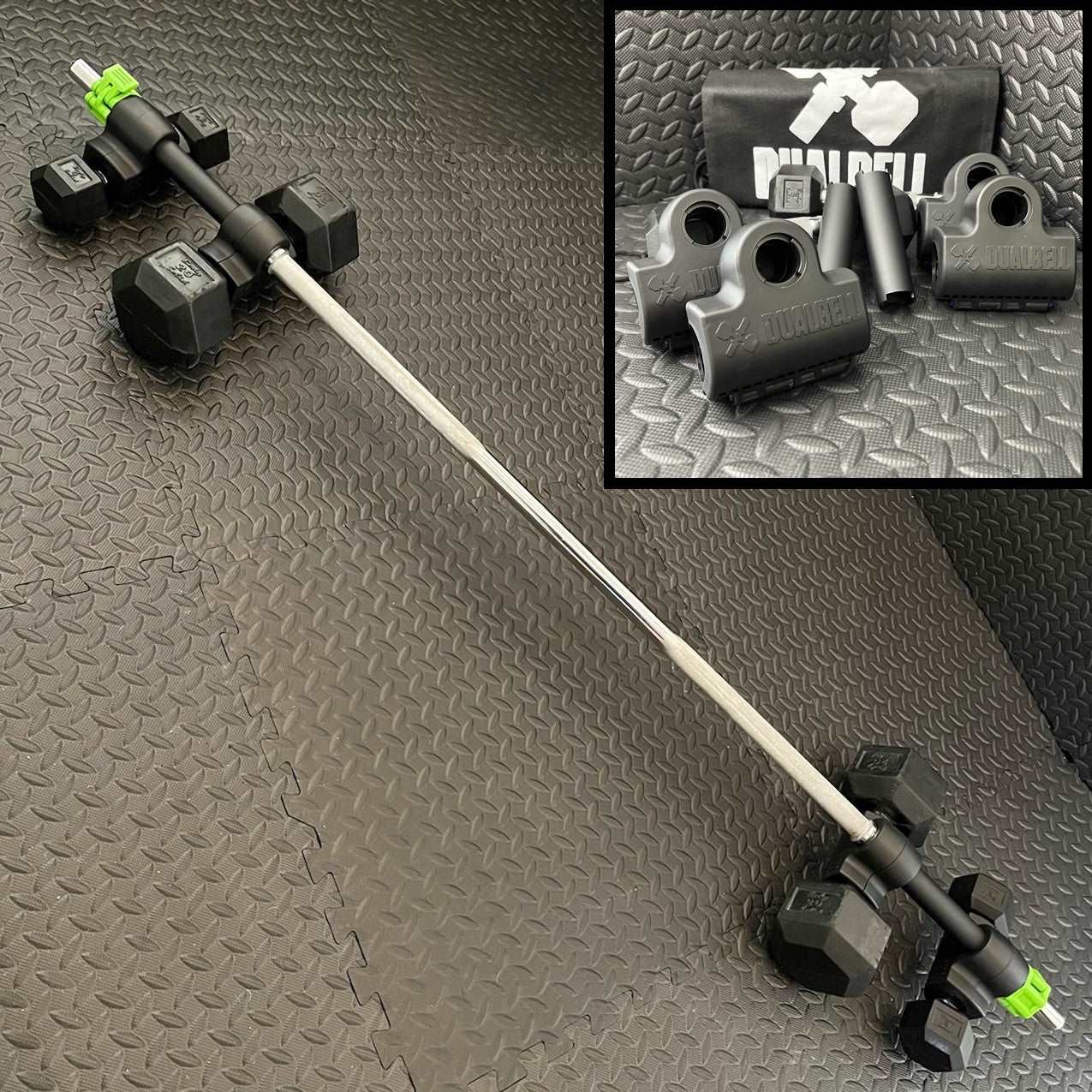 The Dualbell Superset-Dumbbells to Barbell Adapter 4-pack