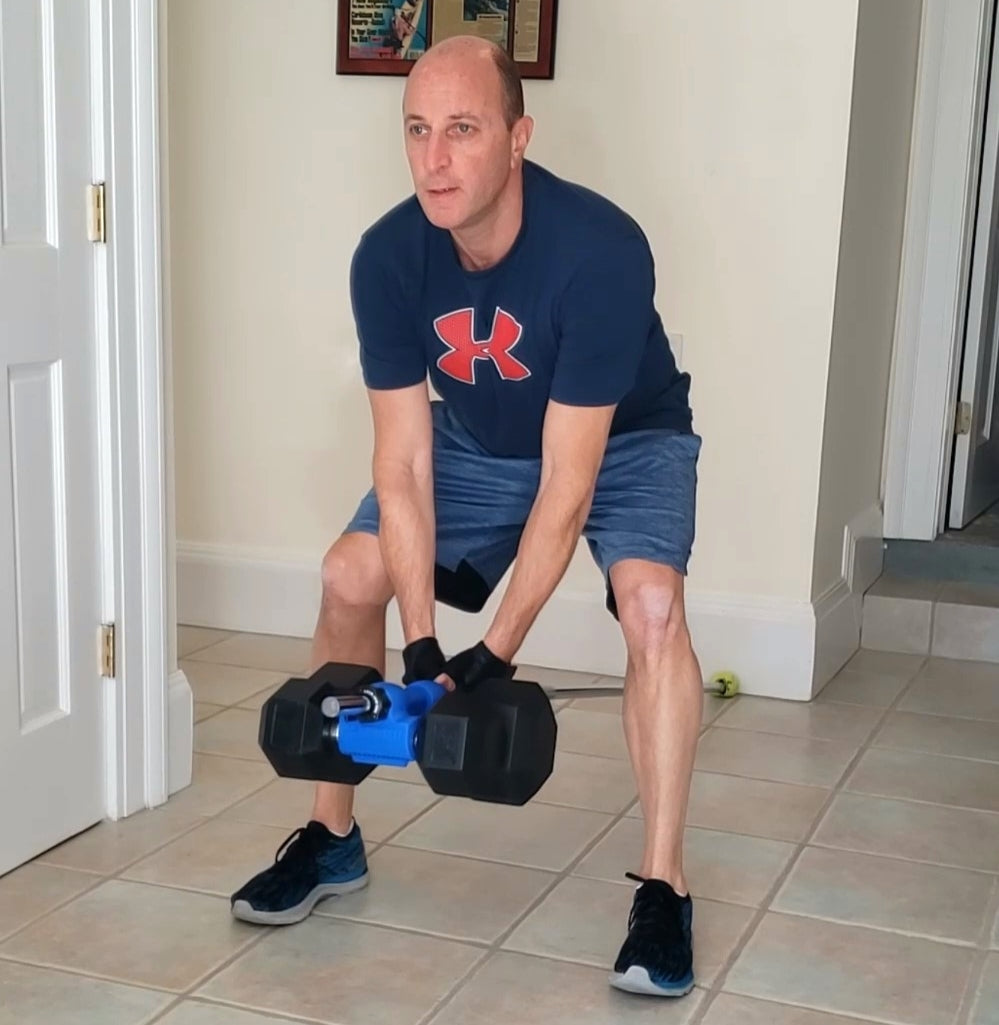 t-bar row, landmine exercises with dumbbells on bar instead of weight plates