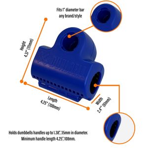 Dualbell Superset-Dumbbells to Barbell Adapters Connectors 4-pack