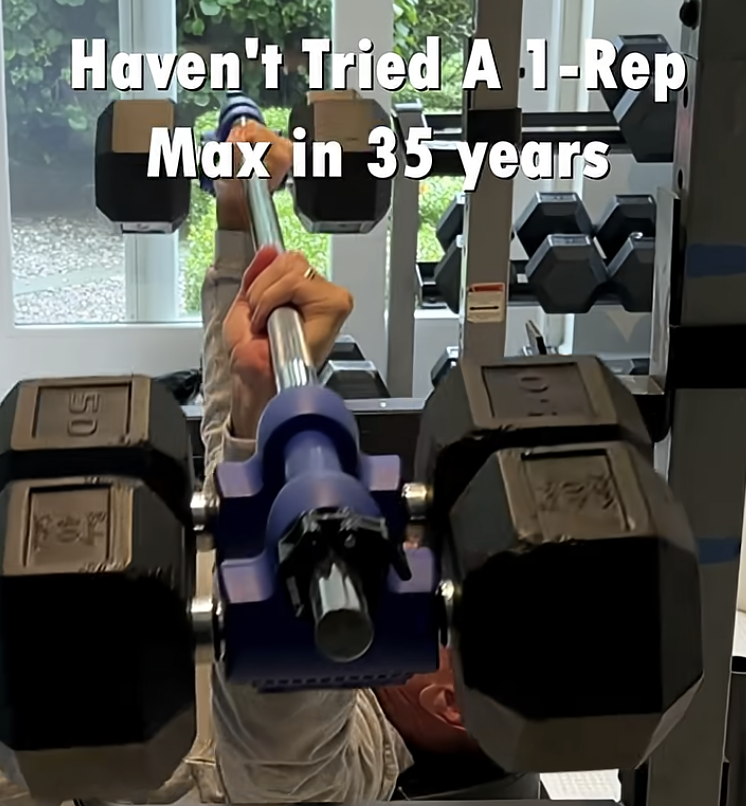 Bench Press With Dumbbells on a Bar: My First 1-Rep Max in 35 Years