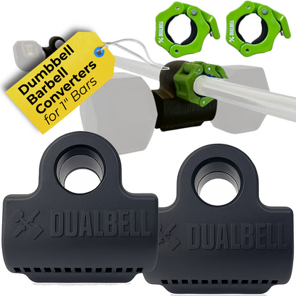 Dualbell Pair & Weight Clamps Bundle- Dumbbell to Barbell Connectors
