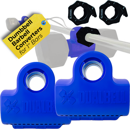 Dualbell Pair & Weight Clamps Bundle- Dumbbell to Barbell Connectors