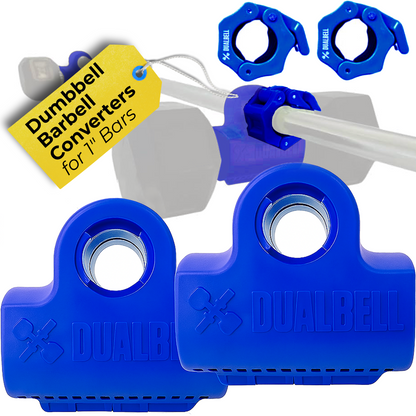 Dualbell Pair & Weight Clamps Bundle- Dumbbell to Barbell Connectors