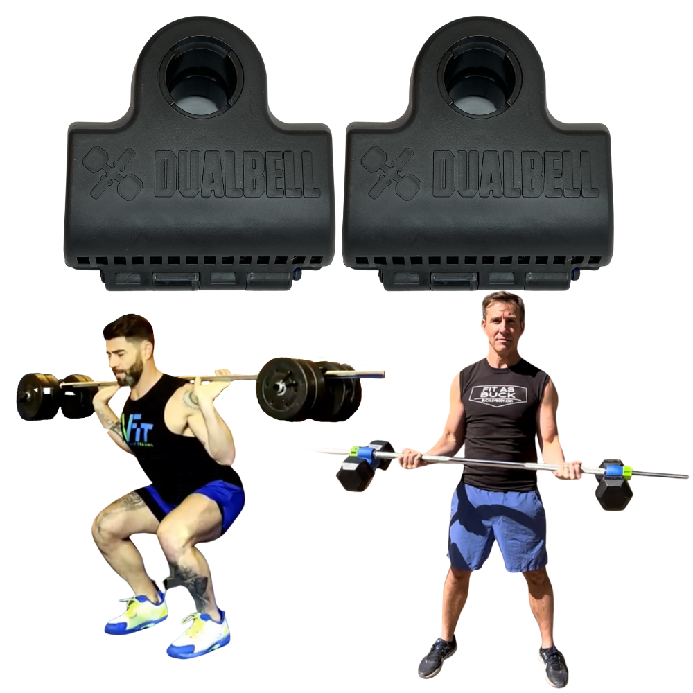 Dualbell Pair- Dumbbell to Barbell Connector