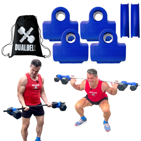 Dualbell Superset-Dumbbells to Barbell Adapters Connectors 4-pack