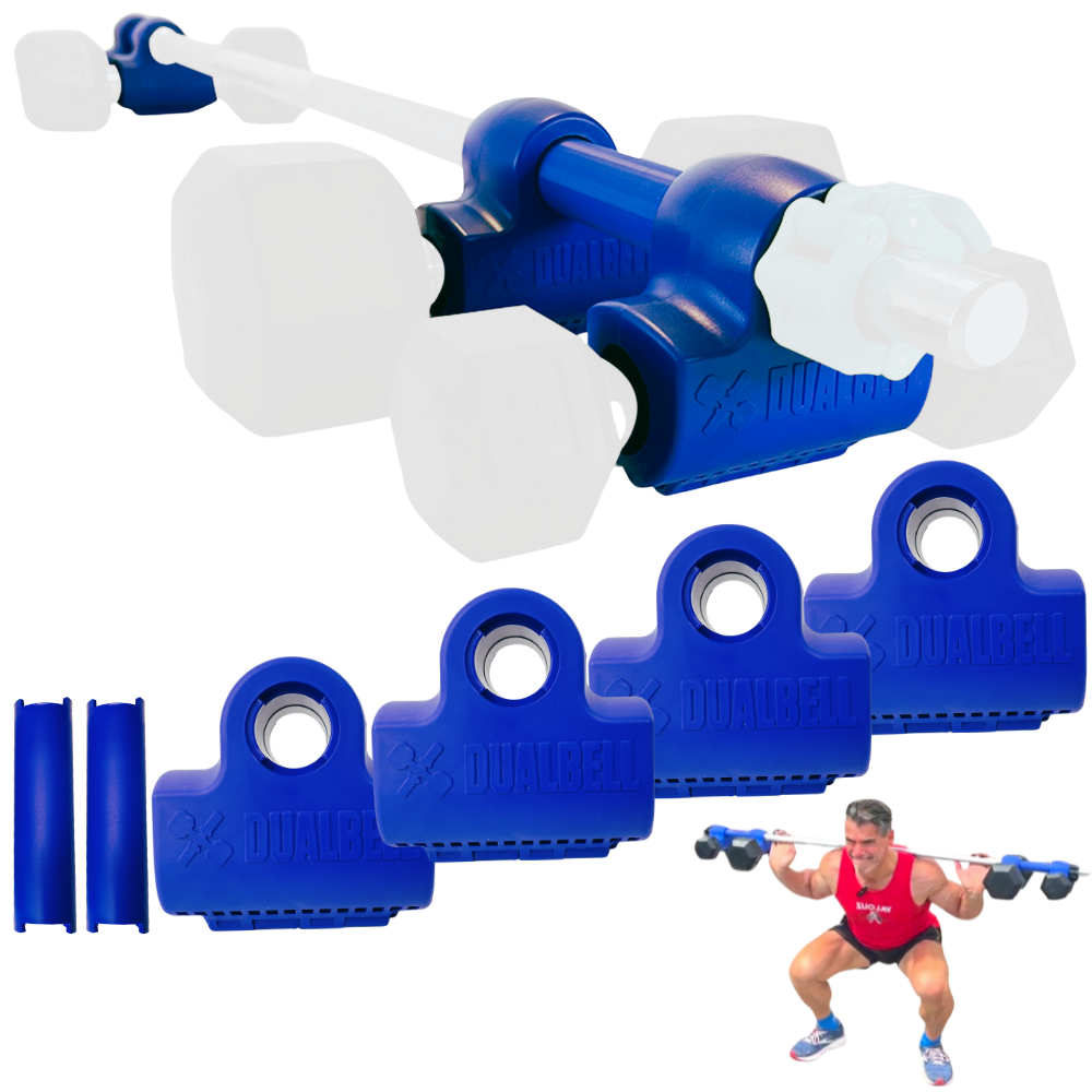 Dualbell Superset-Dumbbells to Barbell Adapters Connectors 4-pack
