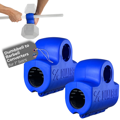 Dualbell Dumbbell barbell converter blue pair